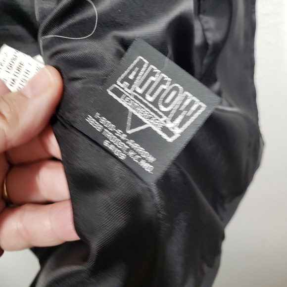 Damselle New York Leather Vest Black Faux Fur Trim Hooded Sleeveless Size Small - Picture 8 of 12